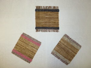 竹皮織りコースター